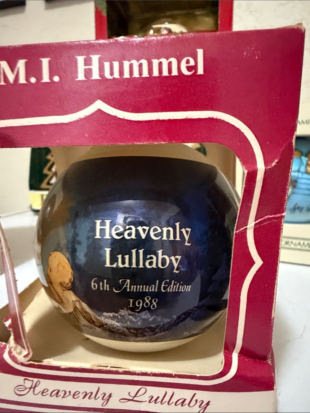 M.I. Hummel 'Heavenly Lullaby' 1988 Annual Edition Ornament